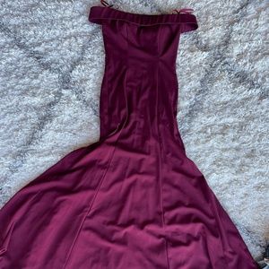 Burgendy dress for braids made